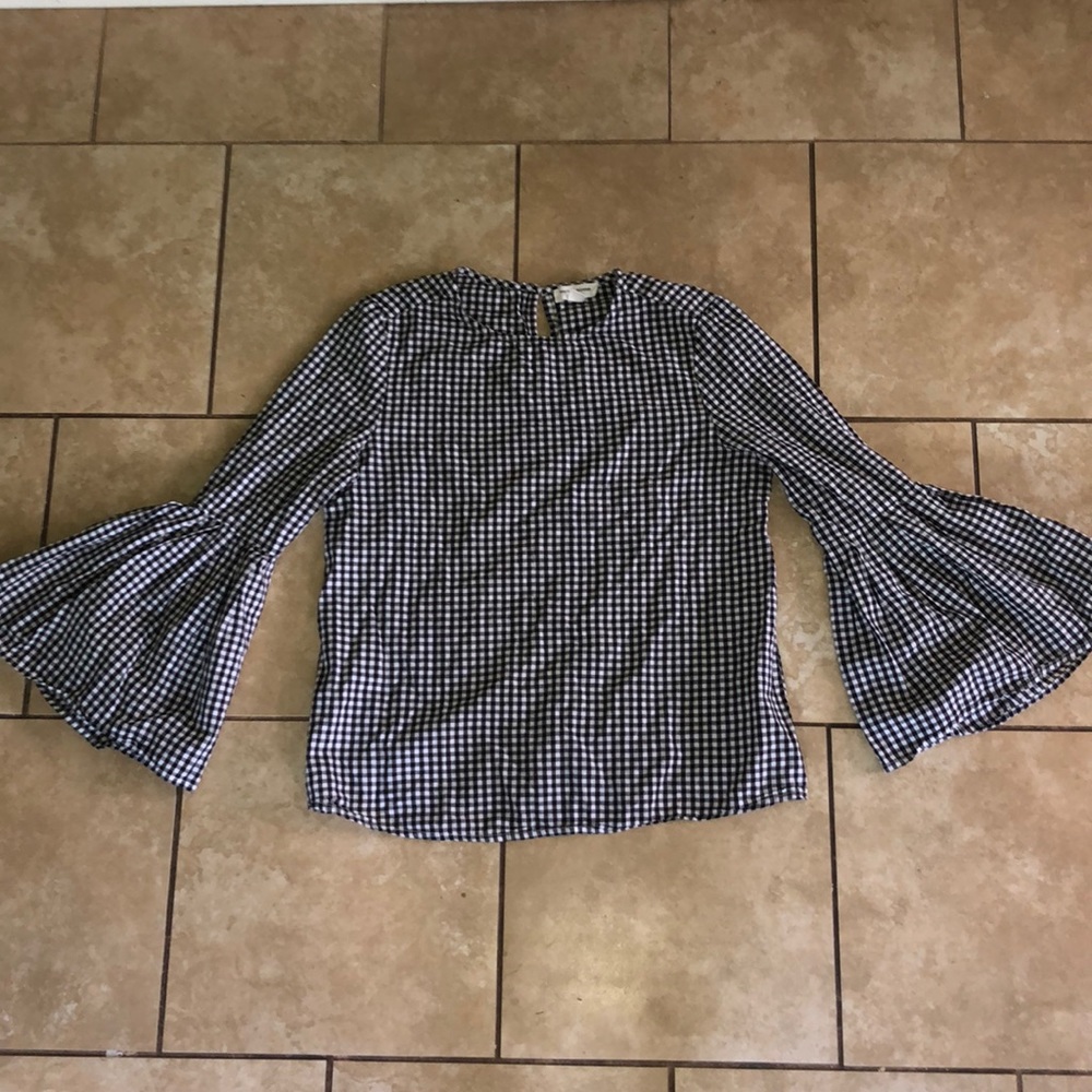 checkered blouse